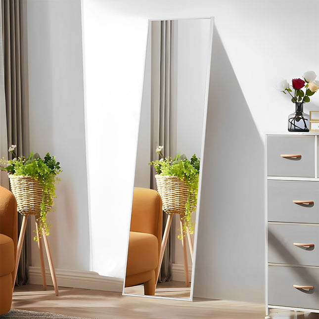 Modern Metal Frame Full Length Wall-Mounted Mirror