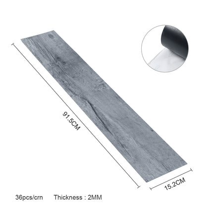 Realistic Wood Effect Self Adhesive Flooring 36 Pcs