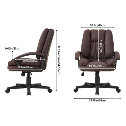 Swivel & Height Adjustable Office Chair with High Back
