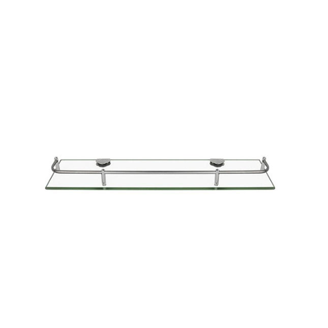 W40cm Bathroom Floating Shelf with Tempered Glass Panel 6MM Thick