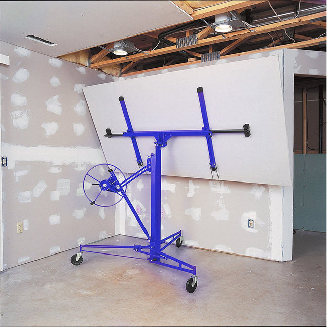 11 Ft Plaster Board Lifter with Rolling Casters Panel Hoist