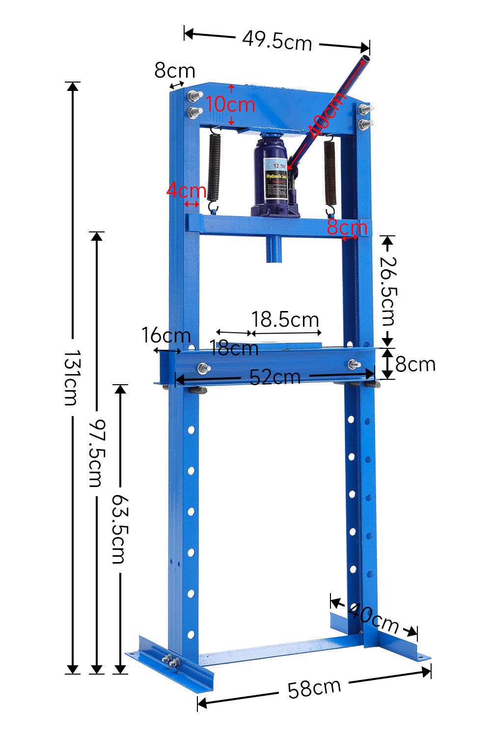 Floor Standing 12 Ton Hydraulic Press