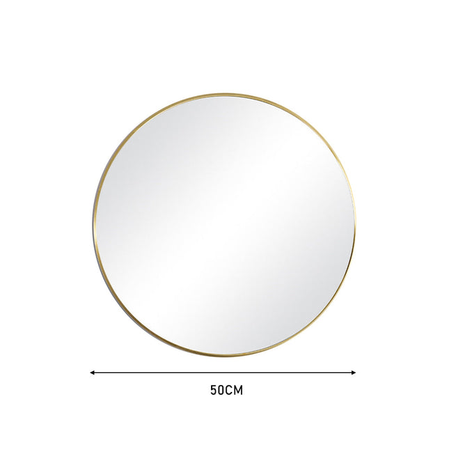 50cm Bathroom Mirror Gold Framed Wall Mirror