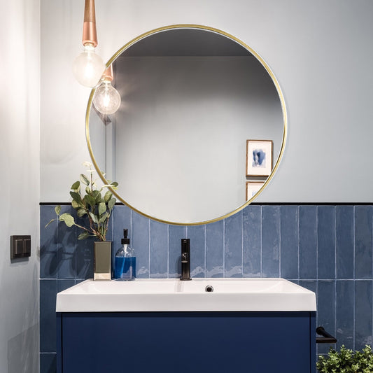 Dia 40cm Round Bathroom Mirror Gold Nordic Mirror
