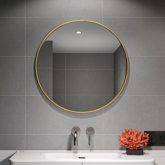 Dia 60cm Round Bathroom Mirror Gold Nordic Mirror