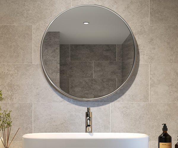 50cm Nordic Framed Mirror Round Wall Mounted Mirror