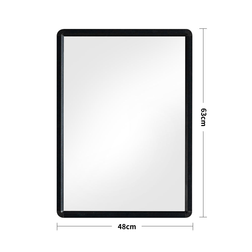 630x480mm Bathroom Mirror Black Framed Decorative Mirror