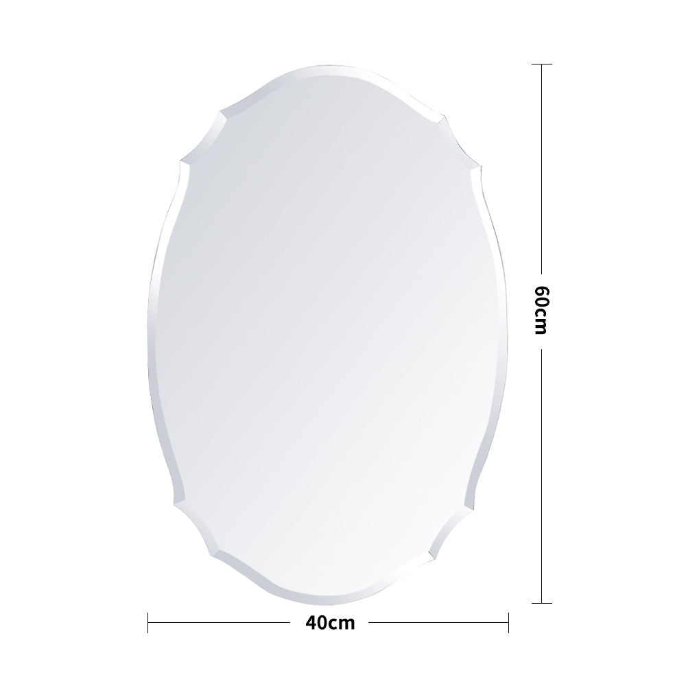 600x400mm Bathroom Mirror Irregular Wall Mirror with Beveled Edge