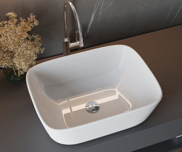 Ceramic Vessel Sink Countertop Basin 50.5 x 38.5cm