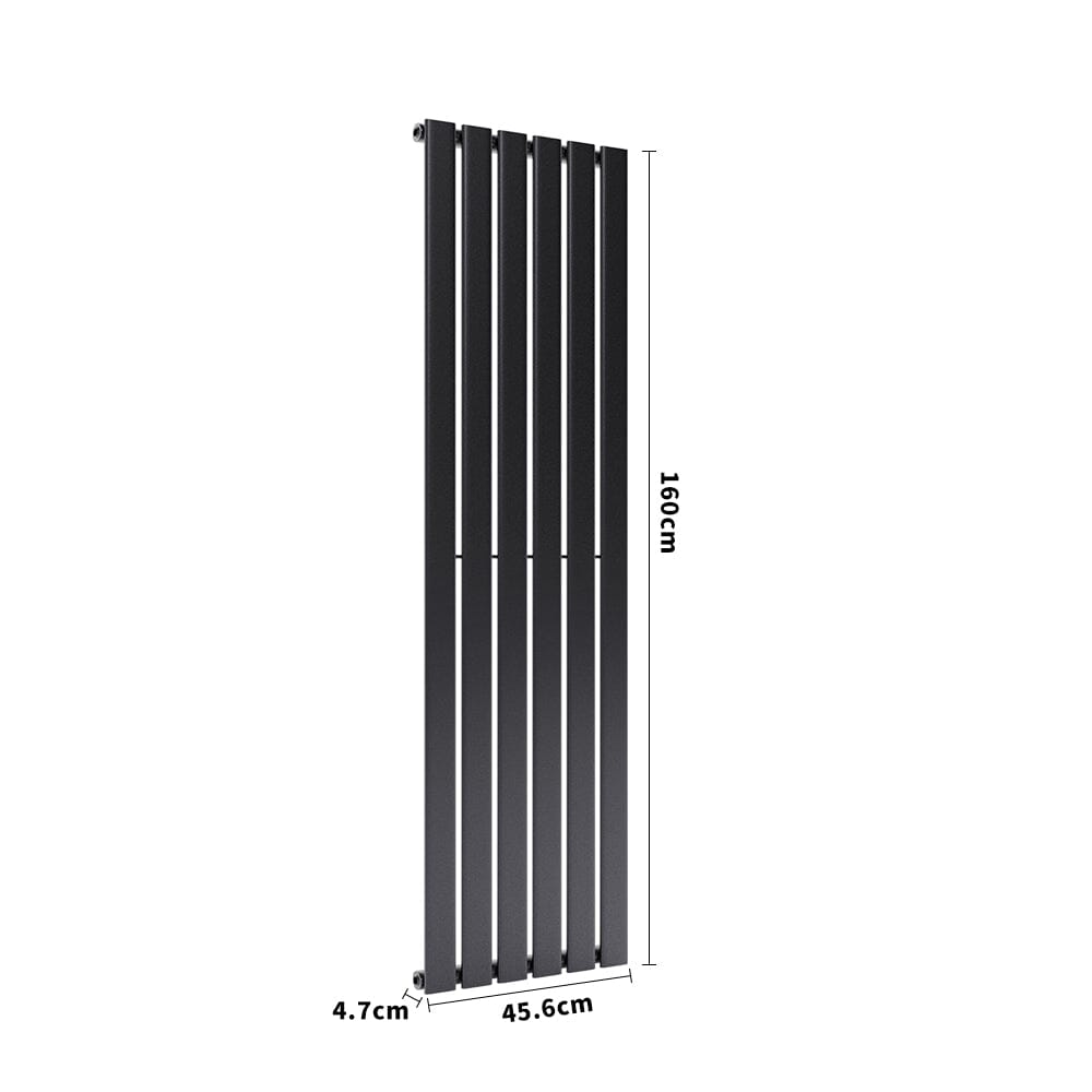 H160cm Vertical Single Flat Panel Heater Anthracite Radiator