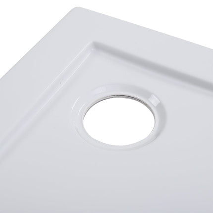 Rectangular Acrylic Shower Tray with Drain White