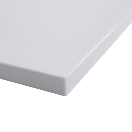 Rectangular Acrylic Shower Tray with Drain White