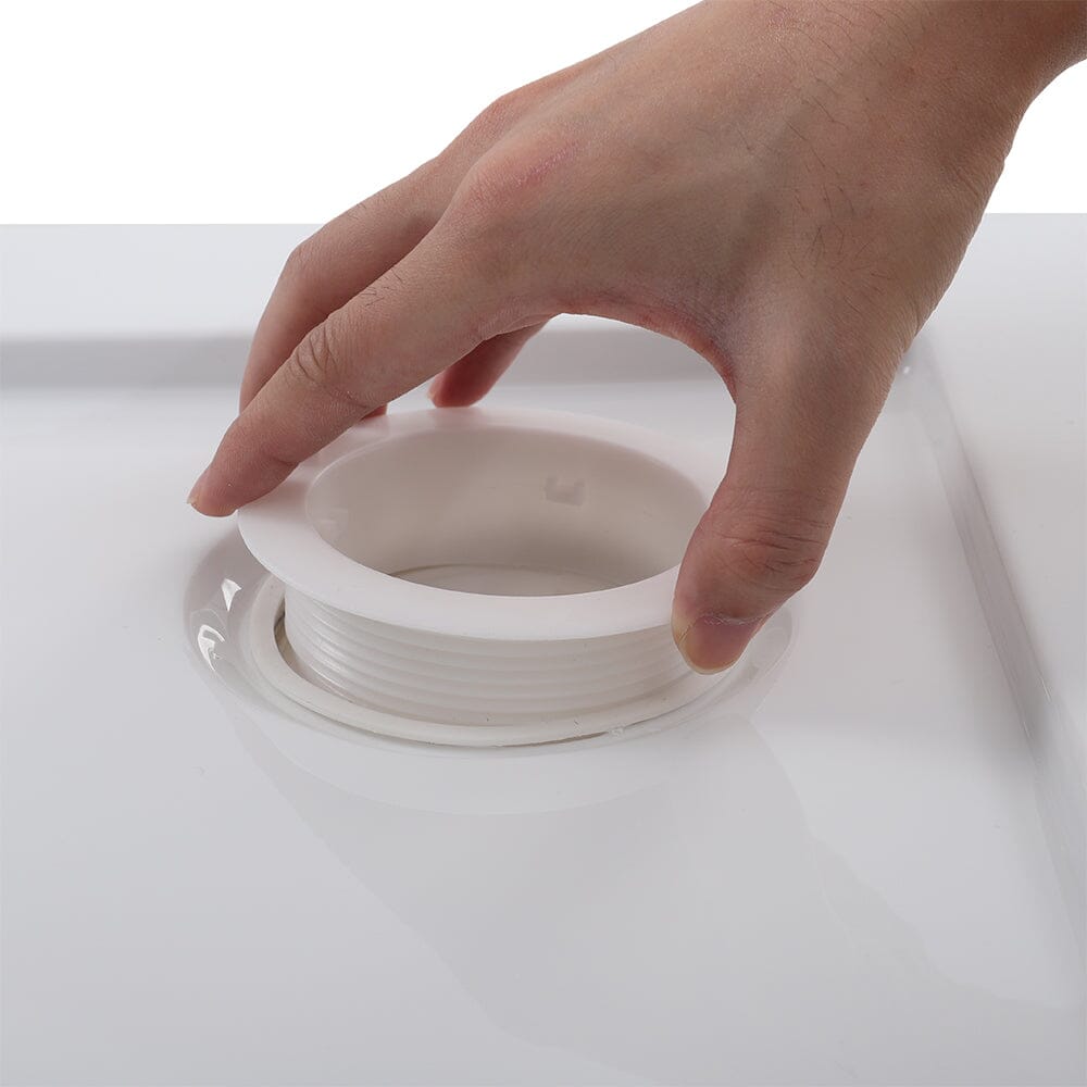 Rectangular Acrylic Shower Tray with Drain White