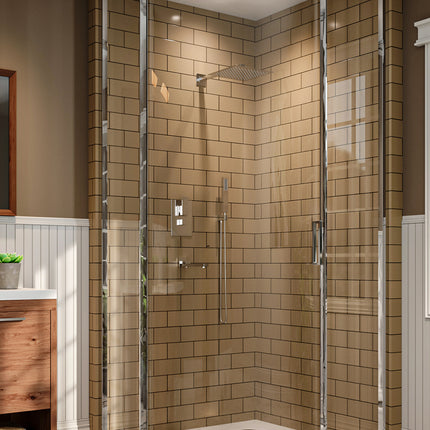 Chrome Square 3-Way Concealed Shower Mixer Set