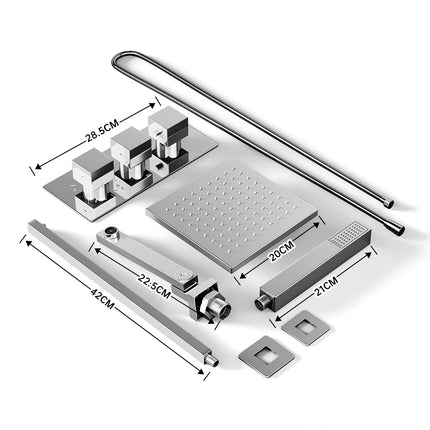 3 Way Concealed Thermostatic Shower System with Degree Control