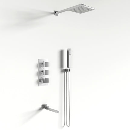 3 Way Concealed Thermostatic Shower System with Degree Control