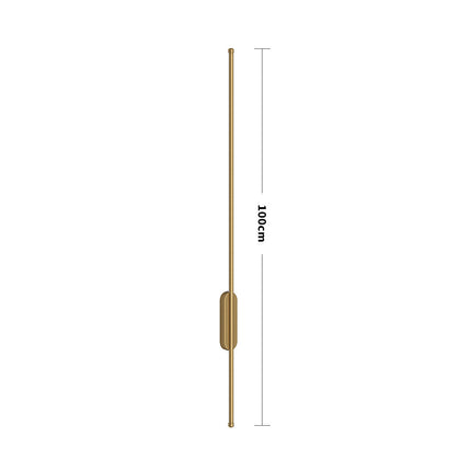 1M Modern Wall Light Gold Linear LED Warm Light Sconce