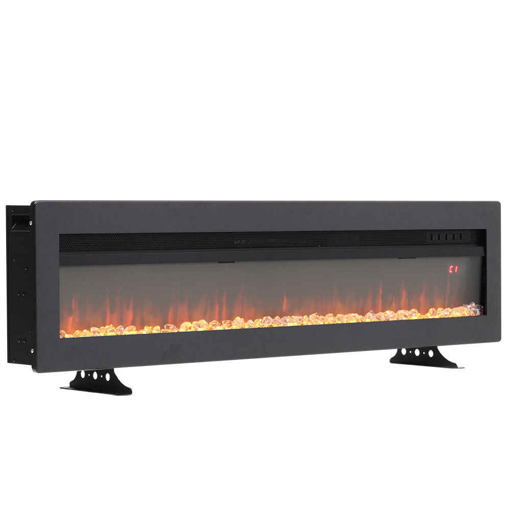 60 inch Electric Fireplace with Adjustable Flames Wall Mounted or Freestanding
