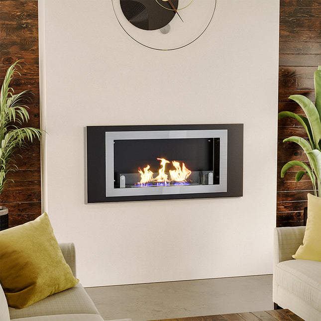 Bio-Ethanol Mounted Biofire Fire Wall with Modern Home Deco Inset Fireplace