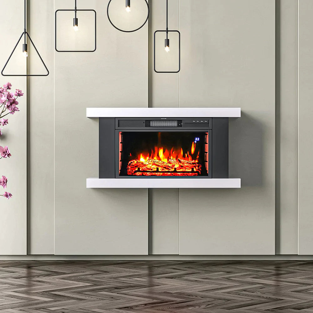 1KW / 2KW Contemporary Wooden Electric Fireplace Mantel with Remote Control