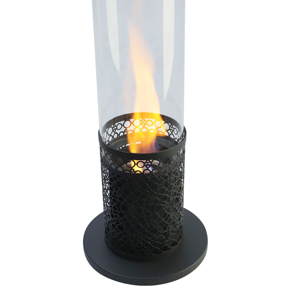 Bio Ethanol Fire Pit Tabletop Fireplace Glass Burner Patio Heater Indoor Outdoor