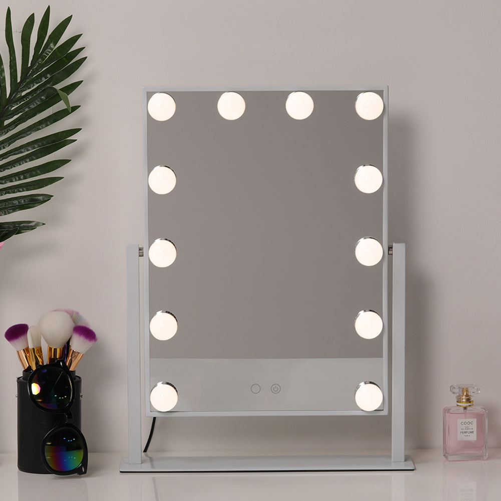 Rotary Makeup Mirror Standing LED Lighted Mirror