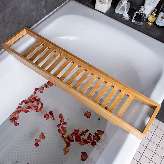 70cm Bamboo Bath Tray Brown Bath Caddy for Tub