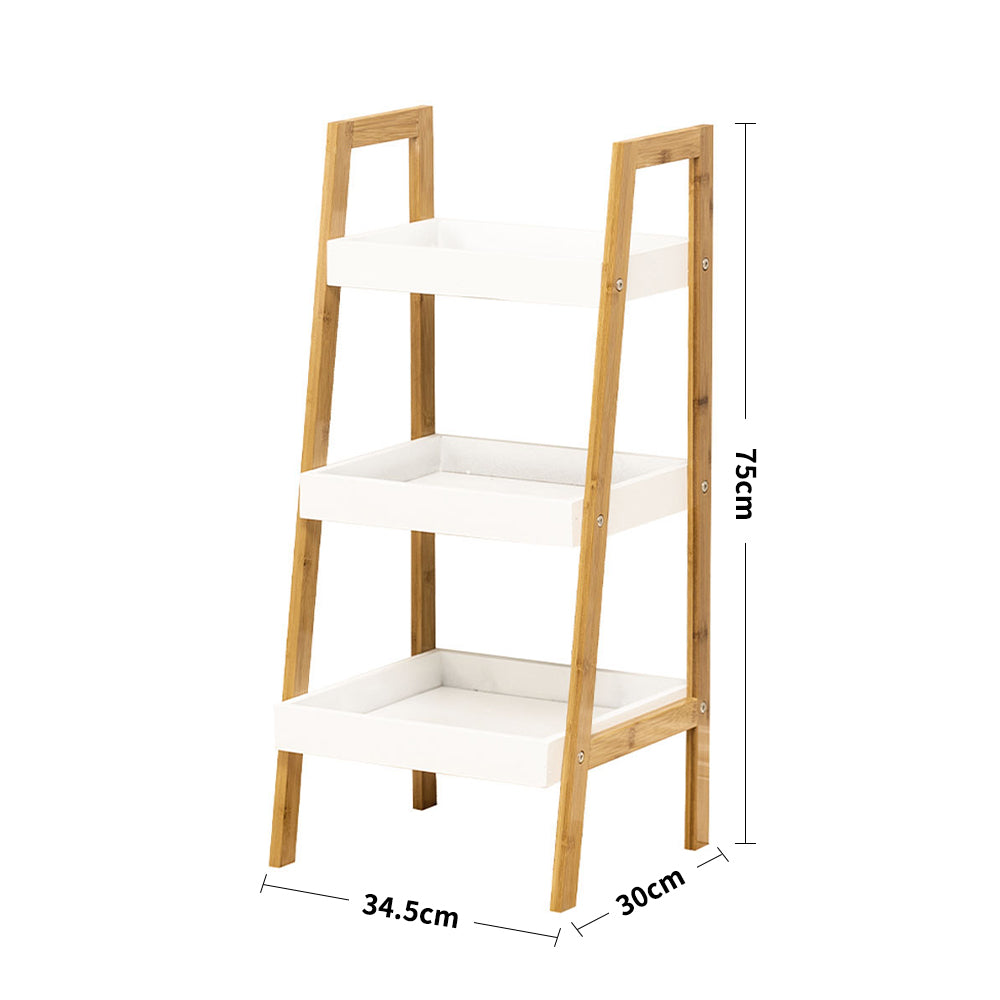 3-Tier Ladder Shelf H75cm Bathroom Shelving Unit