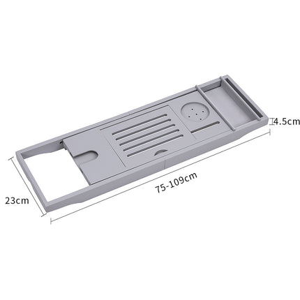 109cm Expandable Bathtub Caddy Bamboo Bath Tray