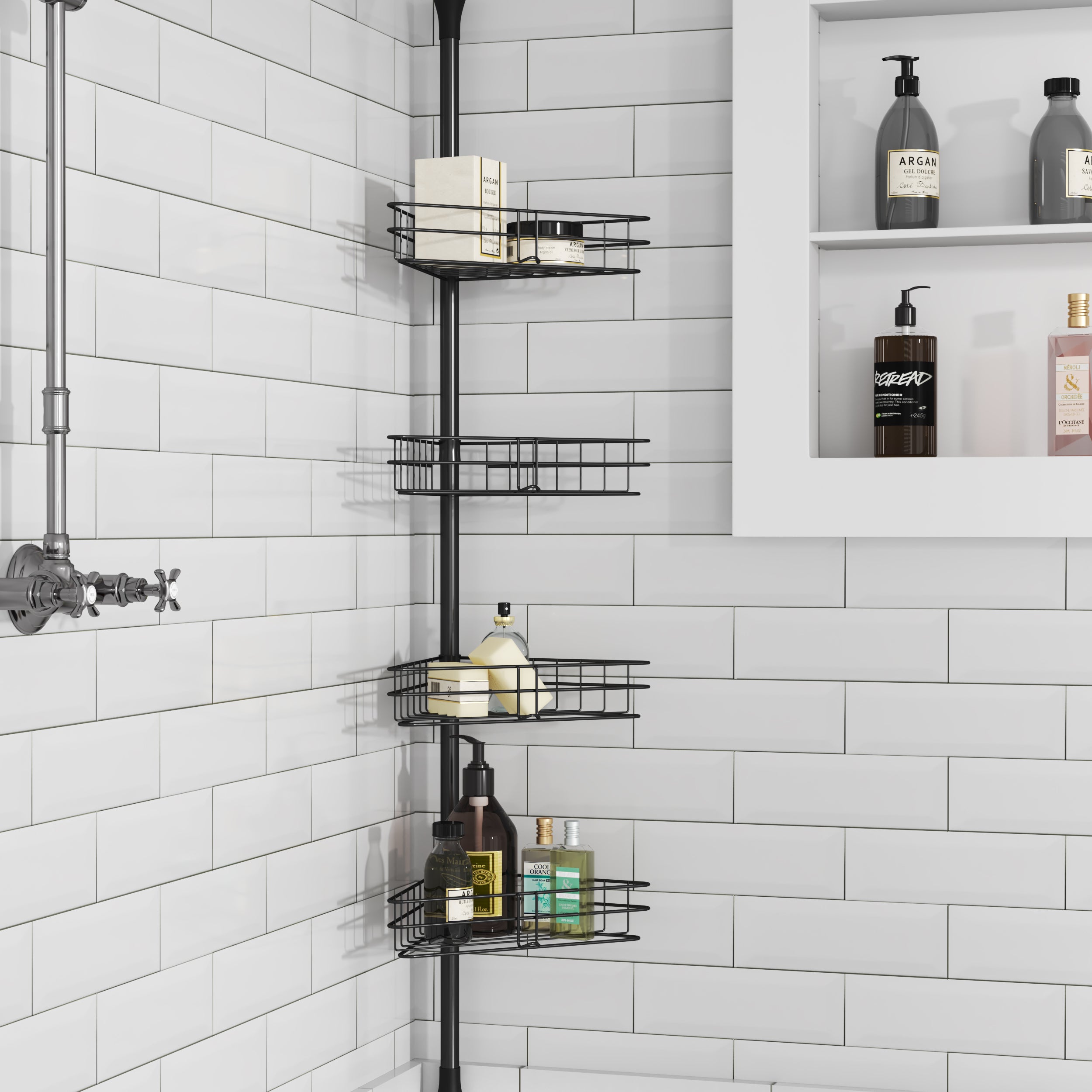 5 tier tall corner shelf bathroom tower shelves 70 inches corner