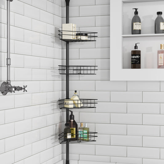 H250cm 4-Tier Bathroom Caddy Corner Shelf