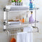 2-Tier Bathroom Shelf Stainless Steel Wall Mounted Organizer