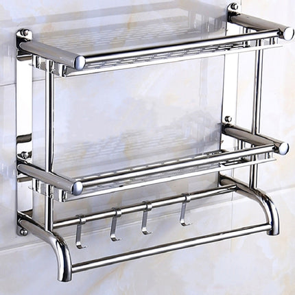 2-Tier Bathroom Shelf Stainless Steel Wall Mounted Organizer