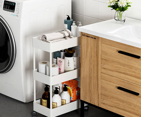 Tiered Trolley Cart ABS Narrow Storage Shelf