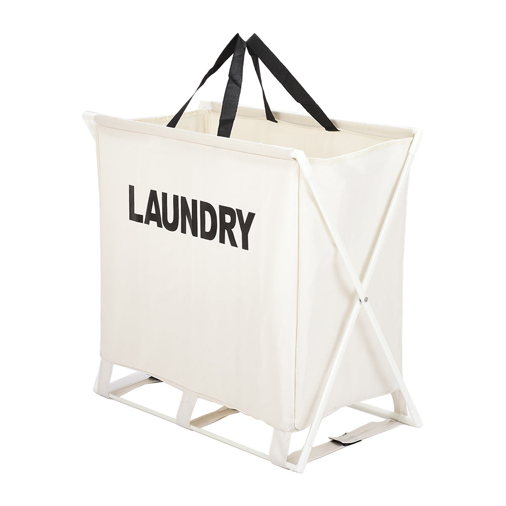 Large Folding Laundry Basket Portable X-Framed Clother Hamper