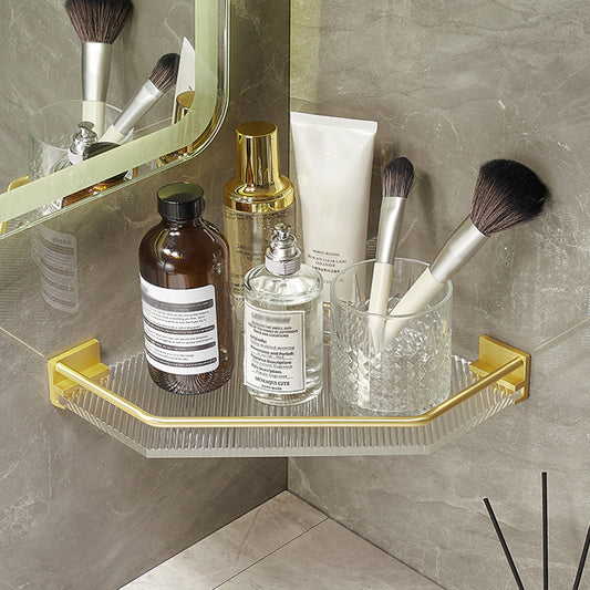 Acrylic Bathroom Corner Shelf Adhesive Shower Caddy